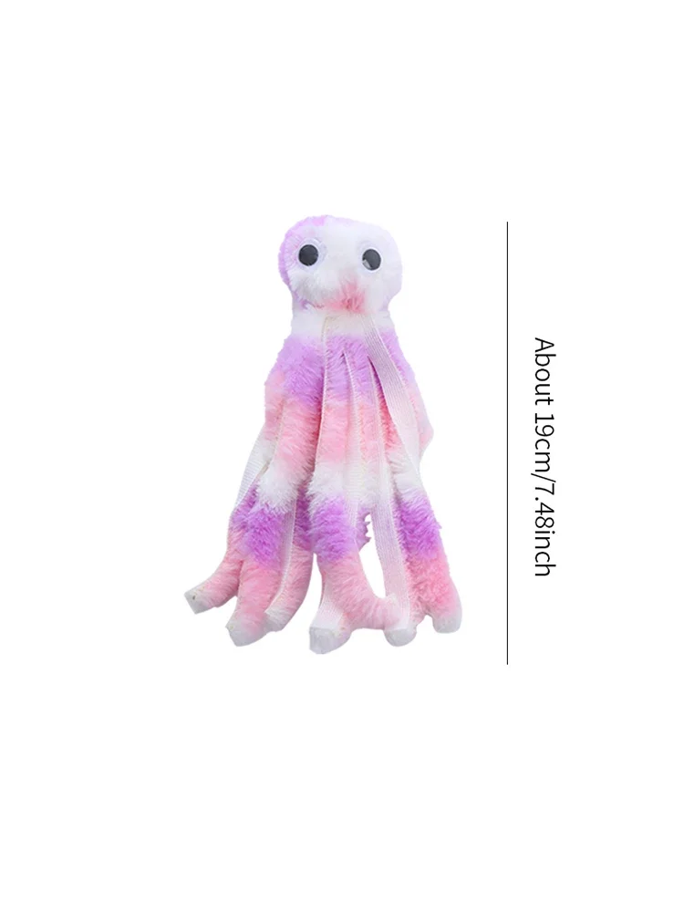 Juguete de peluche de pulpo para gato, resistente a las mordeduras, interactivo, suministros para mascotas