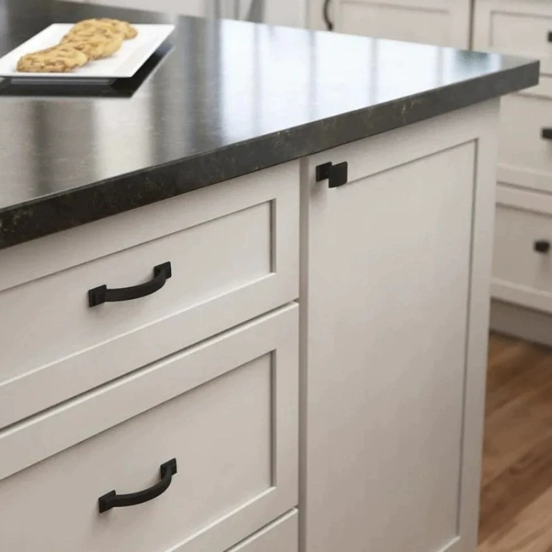Maniglie per armadi Manopole per cassetti per armadio da cucina solide Maniglie per porte in lega di zinco per mobili