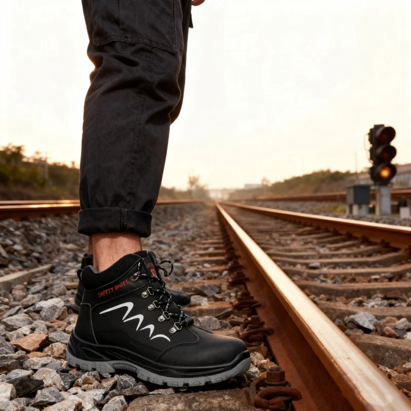 أحذية أمان رجالي خفيفة مع مقدمة فولاذية مقاومة للثقب ومضادة للتحطيم للرجال في الهواء الطلق أحذية رياضية صناعية أحذية عمل البناء