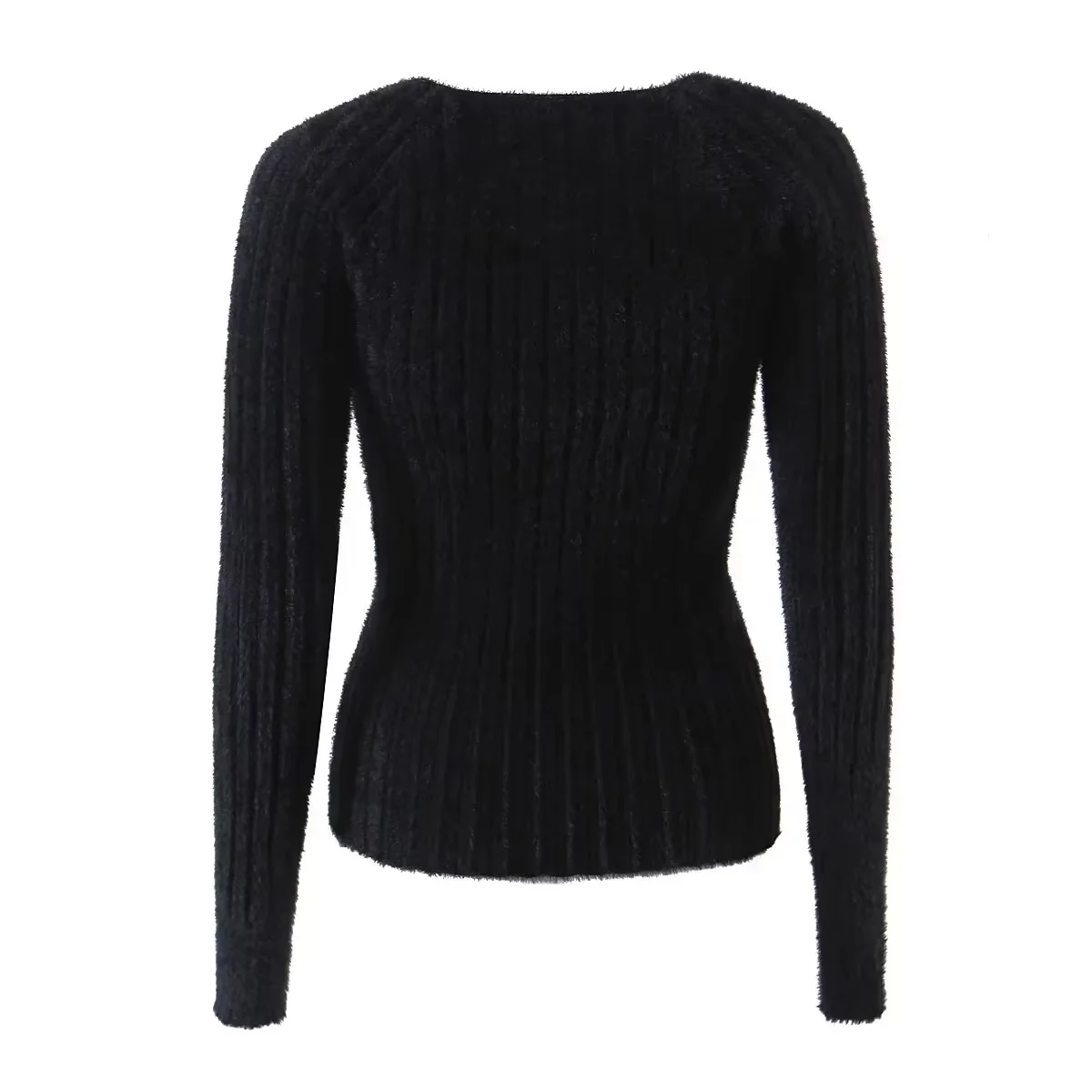 

2024 new women autumn black sweater high quality sweater for lady