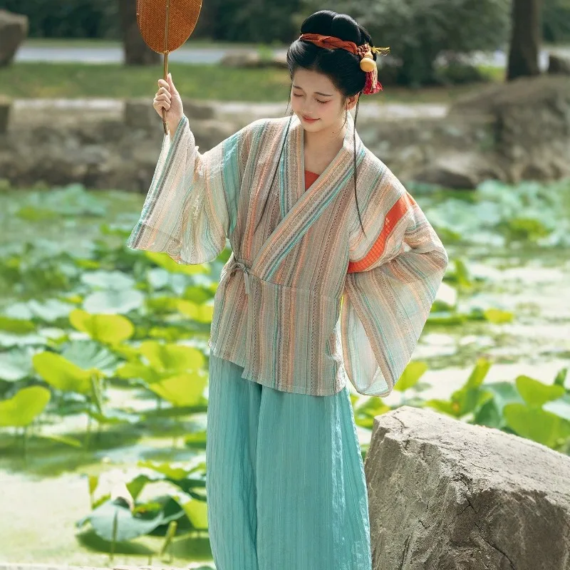 Jin-made Hanfu women's new restored Jin bloomers improved daily wear spring and summer national style ancient clothing