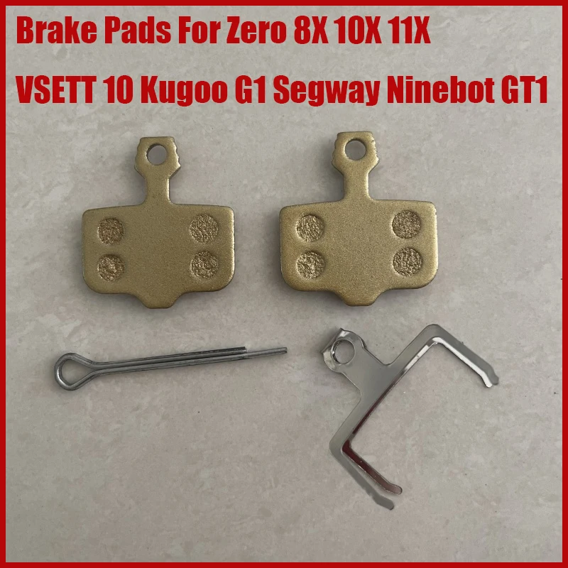 Metal Disc Brake Pads For Zero 8X 10X 11X VSETT 10 Kugoo G1 Segway Ninebot GT1 GT2 Wear MTB Electric Scooter Resistance Cycling