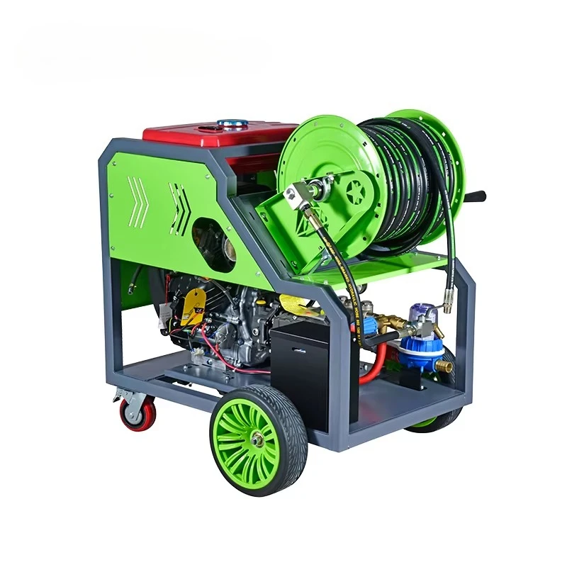 Industriële Heavy Duty Hogedruk Afvoerpijpreiniger Dieselboor Rioolreinigingsmachine Met High Flow Pomp