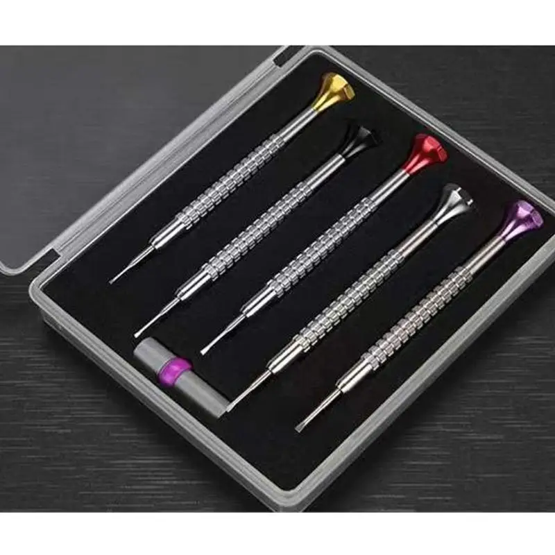 

652F Professional Screwdriver Set Micro- Screwdriver Super-thin Blade for Watch Repair Eyeglasses Repair 5 Pcs