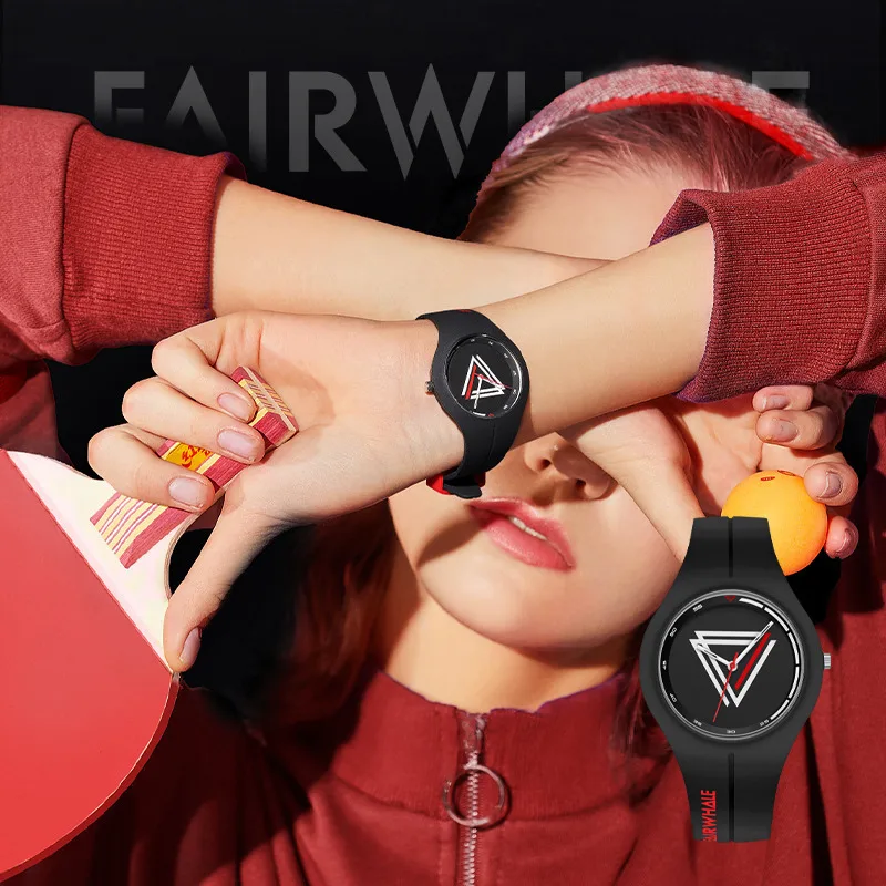 Mark fairwhale estilo minimalista casal relógios pulseira de silicone à prova dwaterproof água desportivo casual criativo relógio de quartzo para women4320