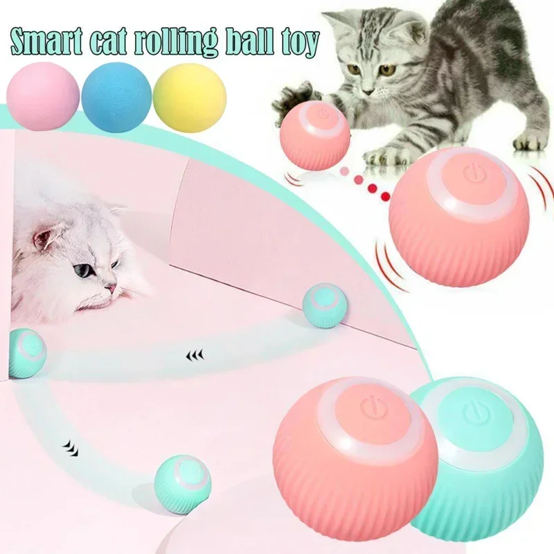 

Smart Cat Toys Automatic Rolling Ball Electric Cat Toys Interactive For Cats Training Self-moving Kitten Toys Pet Accessories