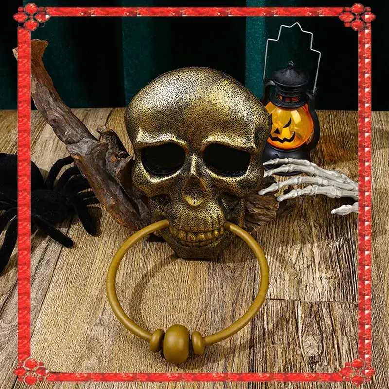 24-Hour Delivery Halloween Door Bell Skull Haunted Doorbell With Sound Light-Up Eyeball Scary Halloween Party Props For Front Do