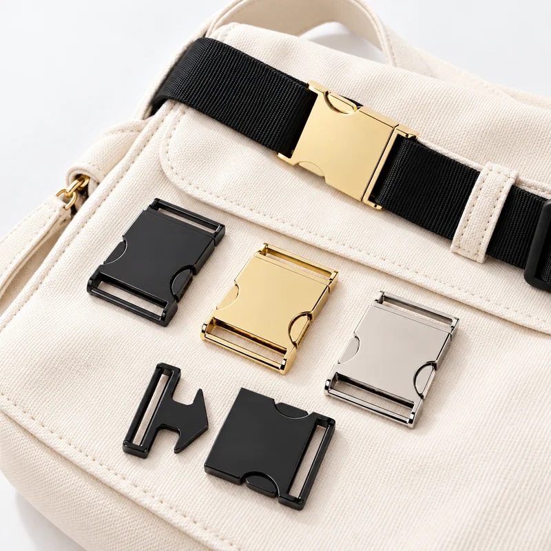 3/4/5Pcs 25-50mm Metal Release Buckle Luggage Webbing Connector Hook Handbag Backpack Strap Clasp DIY Hardware Accessories