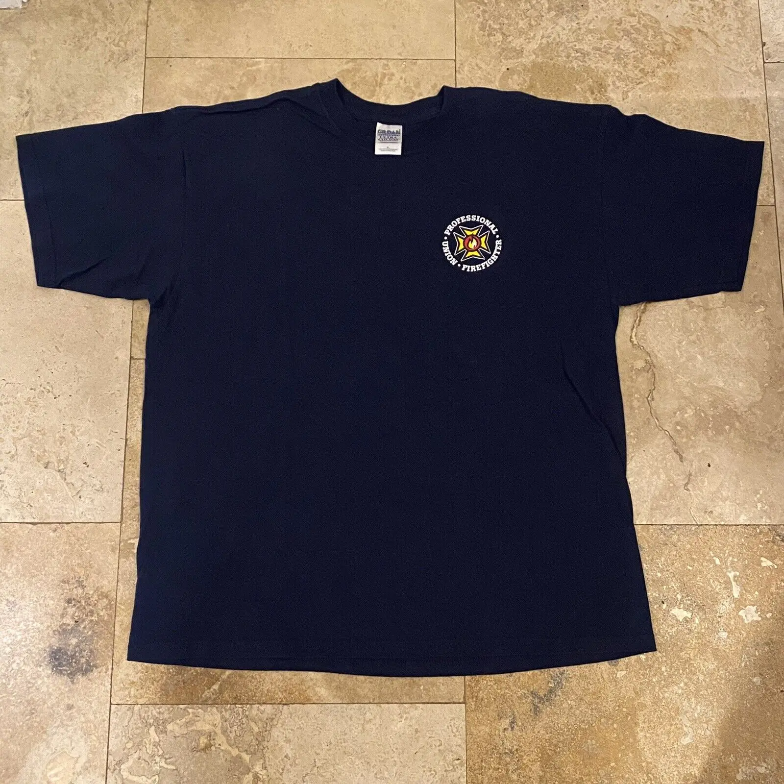 Union Firefighter Fireman Department Dept Professional T-Shirt Size Xl