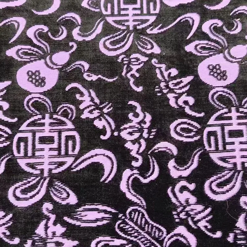 

Two-color pure silk Zhangzhou velvet fabric Chinese-style high-end luxury face skirt cheongsam and Hanfu