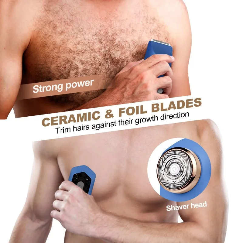 2-in-1 Electric Shaver & Body Hair Trimmer - USB Rechargeable, Wet/Dry Use, Smooth No-Nick Razor for Face & Grooming Kit