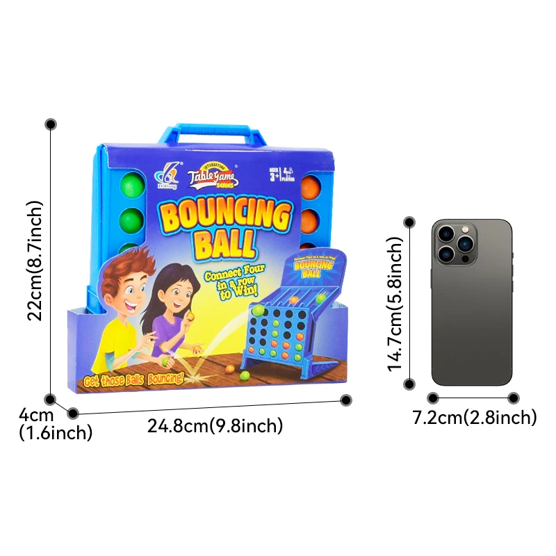 Children\'s Fun Four Ball Combo Three-Dimensional Gomoku Parent-Child Interactive Competitive Throwing And Jumping Table Game