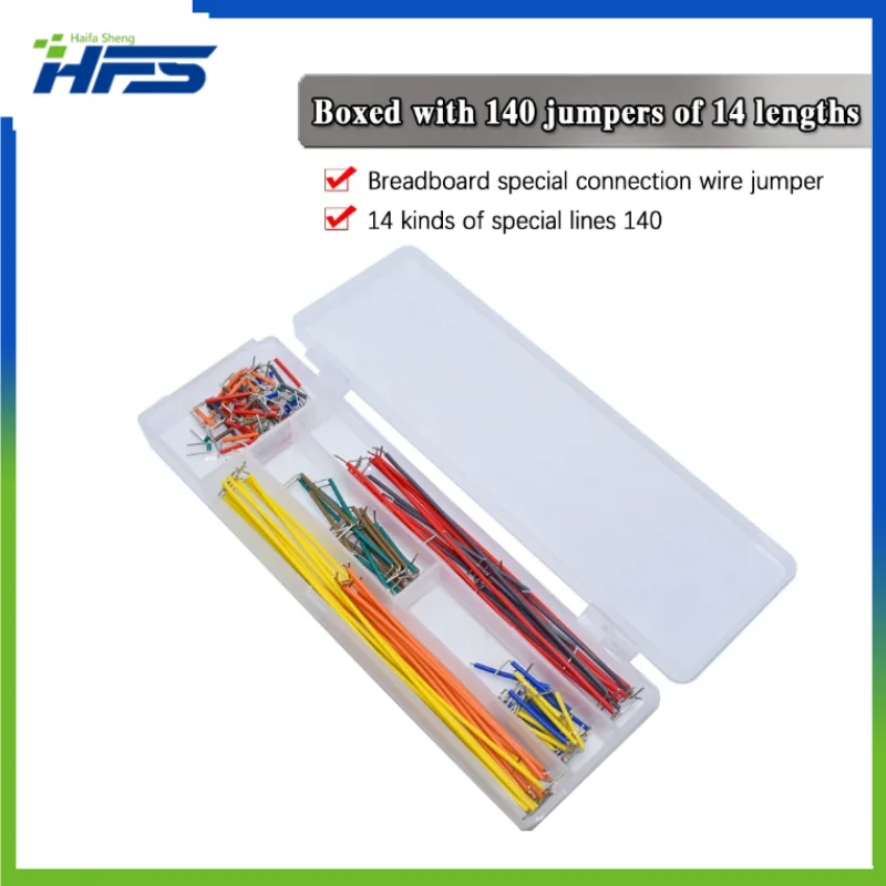 

Solderless Breadboard Jumper Cable Wire Kit, U Shape, Arduino Shield, Raspberry Pi, Drop Shipping, Hot Sale, 140 Pcs