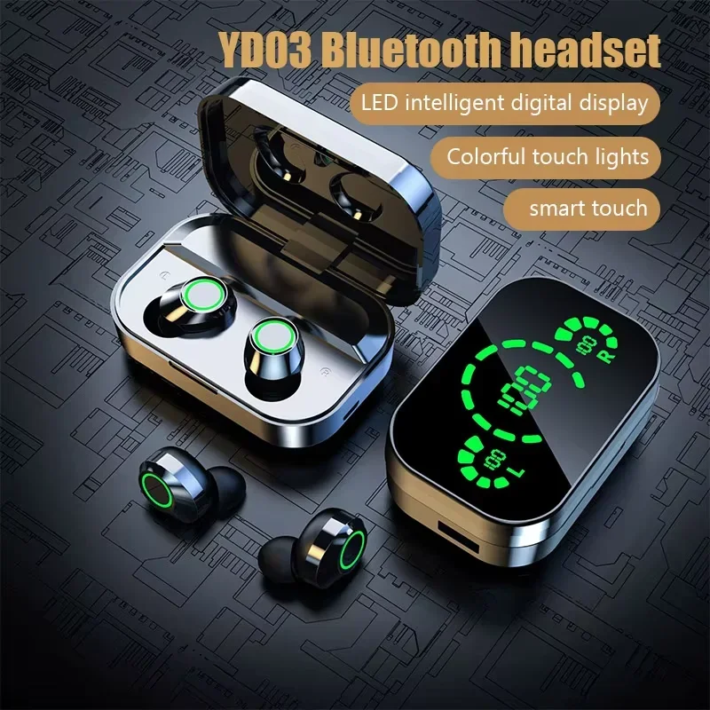 VIKEFON Wireless Headphones Earphone Bluetooth 5.3 Hifi Stereo Sport Earbuds Headset Gamer Hearing Aid Music With Microphone