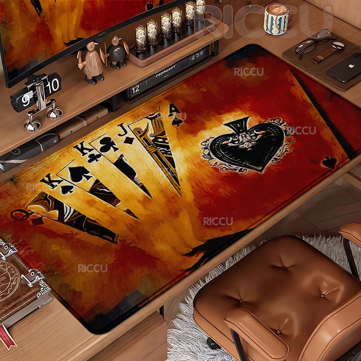 

Коврик для мыши в покер, длинный настольный коврик, крутой большой компьютерный офисный игровой настольный коврик XXL, резиновые противоскользящие коврики для игровой клавиатуры HD, коврики для мыши