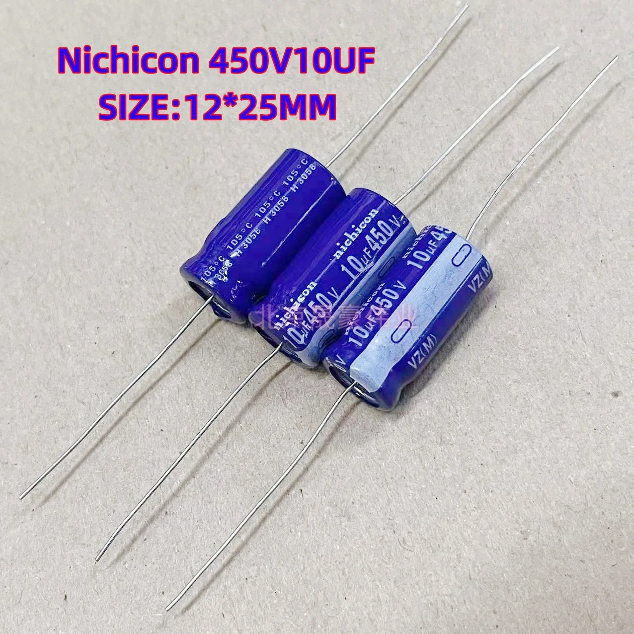 2pcs  450V10UF Nichicon Axial Audio Electrolytic Capacitor 10UF 450V 105 °