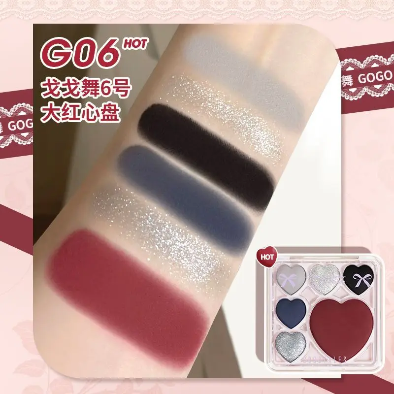 GOGO TALES Oogschaduwpalet Langdurig, gemakkelijk te dragen Matte parelmoer Multifunctioneel Blush Oogschaduw Make-uppalet