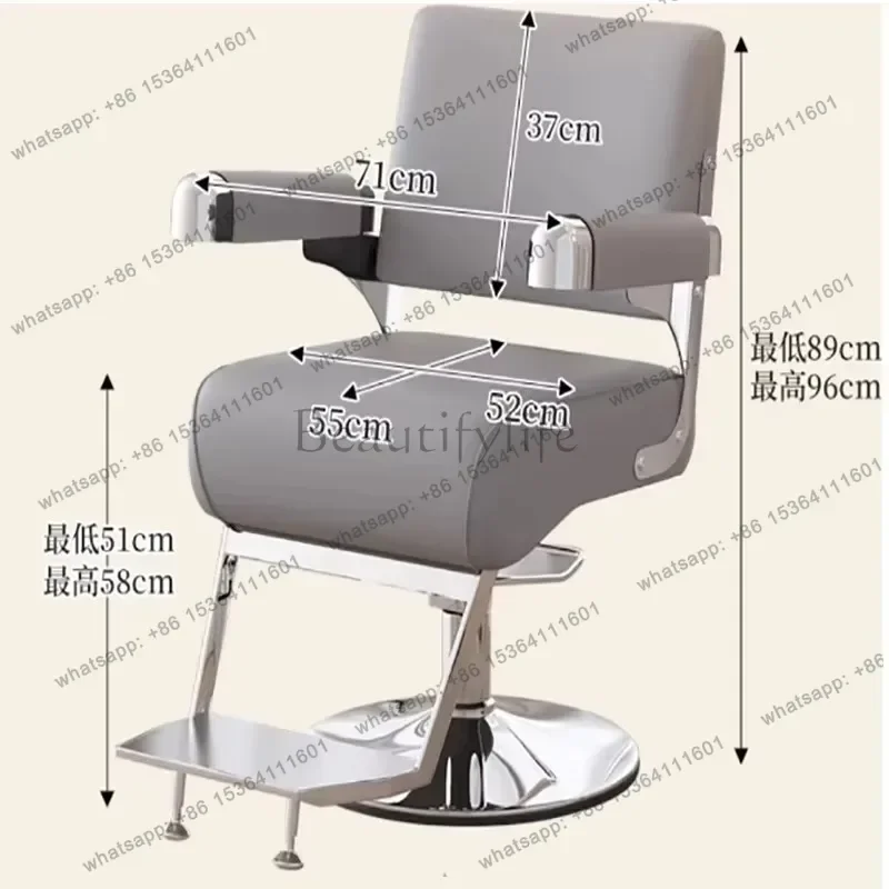LSLSBeauty Comfortable Barber Chair Aesthetic Beauty Luxury Fashion Hairdresser Chair Ergonomic Beauty Kapperstoel Hair Furnitur