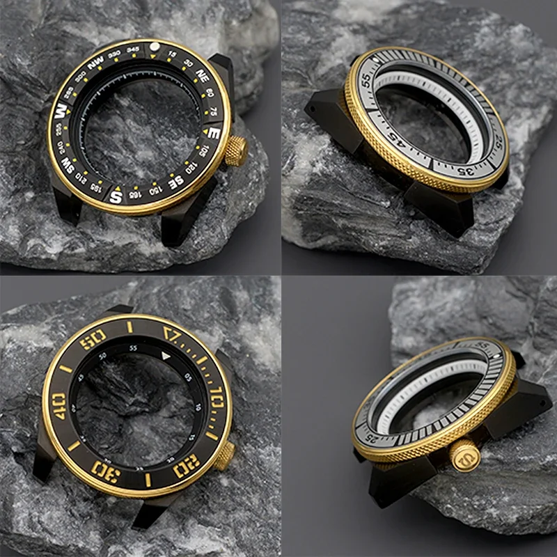 Mod king samurai série caixa de relógio masculino caber japão nh35 nh36 4S 7s movimento 200m à prova dwaterproof água 316l aço inoxidável vidro safira