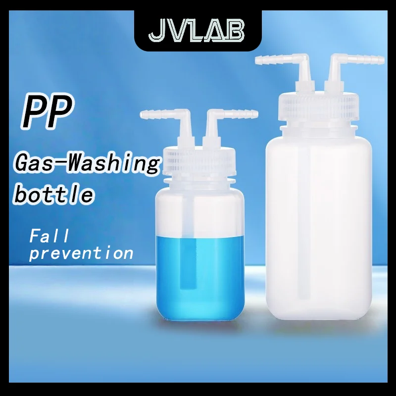 

Transparent PP Gas Washing Cylinder Screw-Cap Sealed Lid 125-1000ml Graduated Latex/Silicone Tube Included Laboratory Use JVLAB