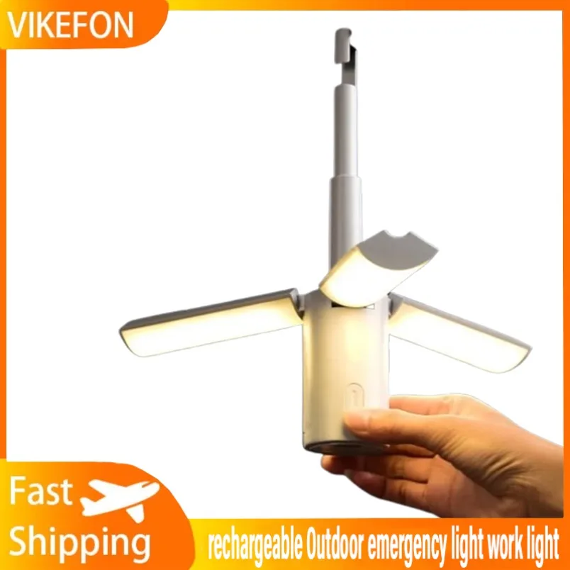 

Portable Camping Lantern 2400mAh Rechargeable Tent Light Travel Lamp Folding Hanging Light Outdoor Emergency Lamp Work Light