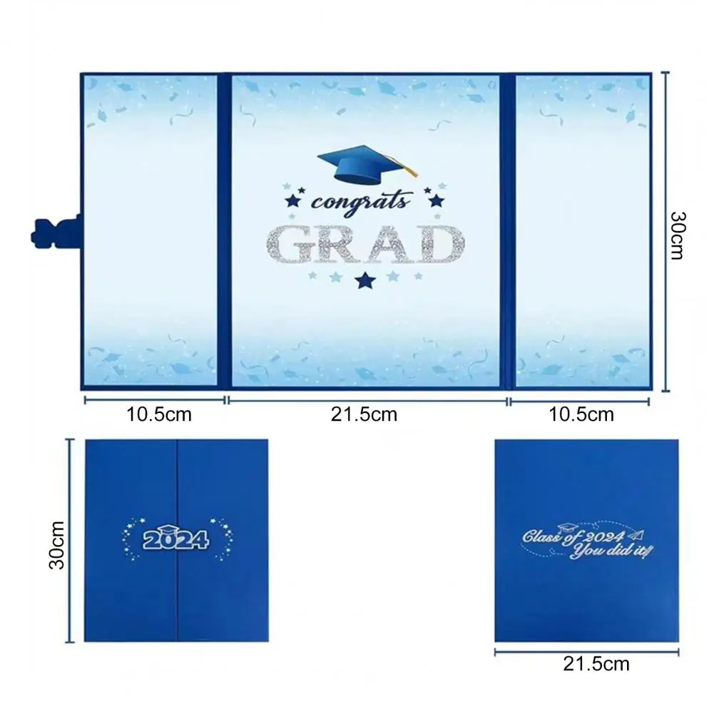 Graduation Signed Book Class of 2024 Graduation Signature Book Black Golden Certificate Guest Book Alternative for Friends
