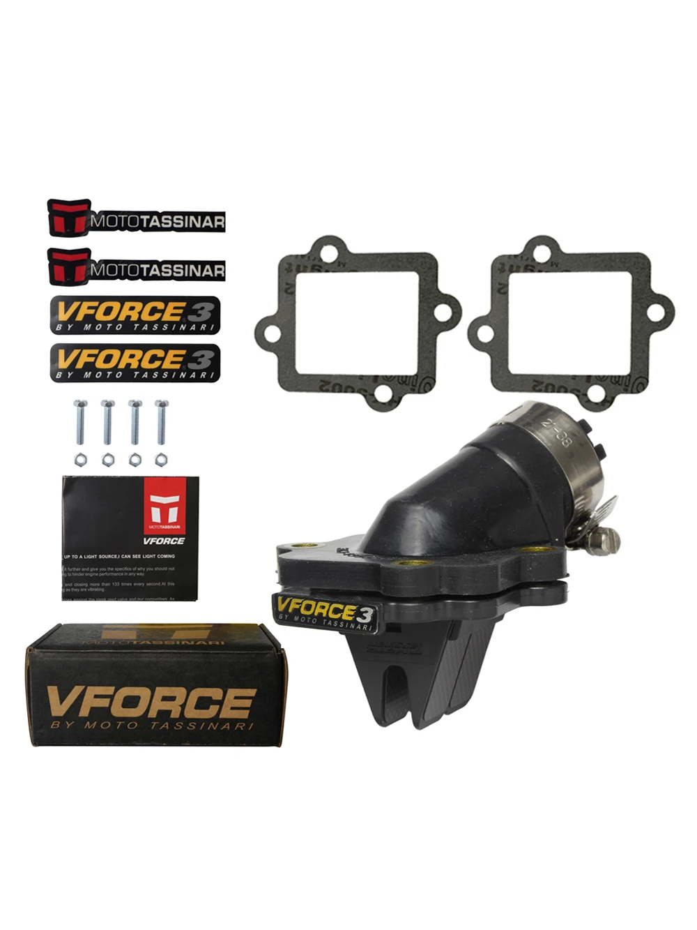 Zawór ssący z włókna węglowego A352 V352A Vforce 3 do motocykli Jog Aerox Ark50 49150cc CY Dragster Equalis 50 T-REX — zdjęcie 2