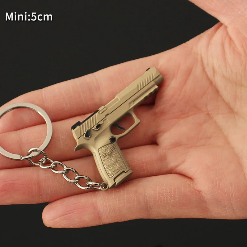 Mini Pistole Schlüssel bund Metall p320 Pistole Modell Glock m92 p38 Legierung Waffe Licht Schlüssel anhänger Geburtstags geschenke Spielzeug für Kinder