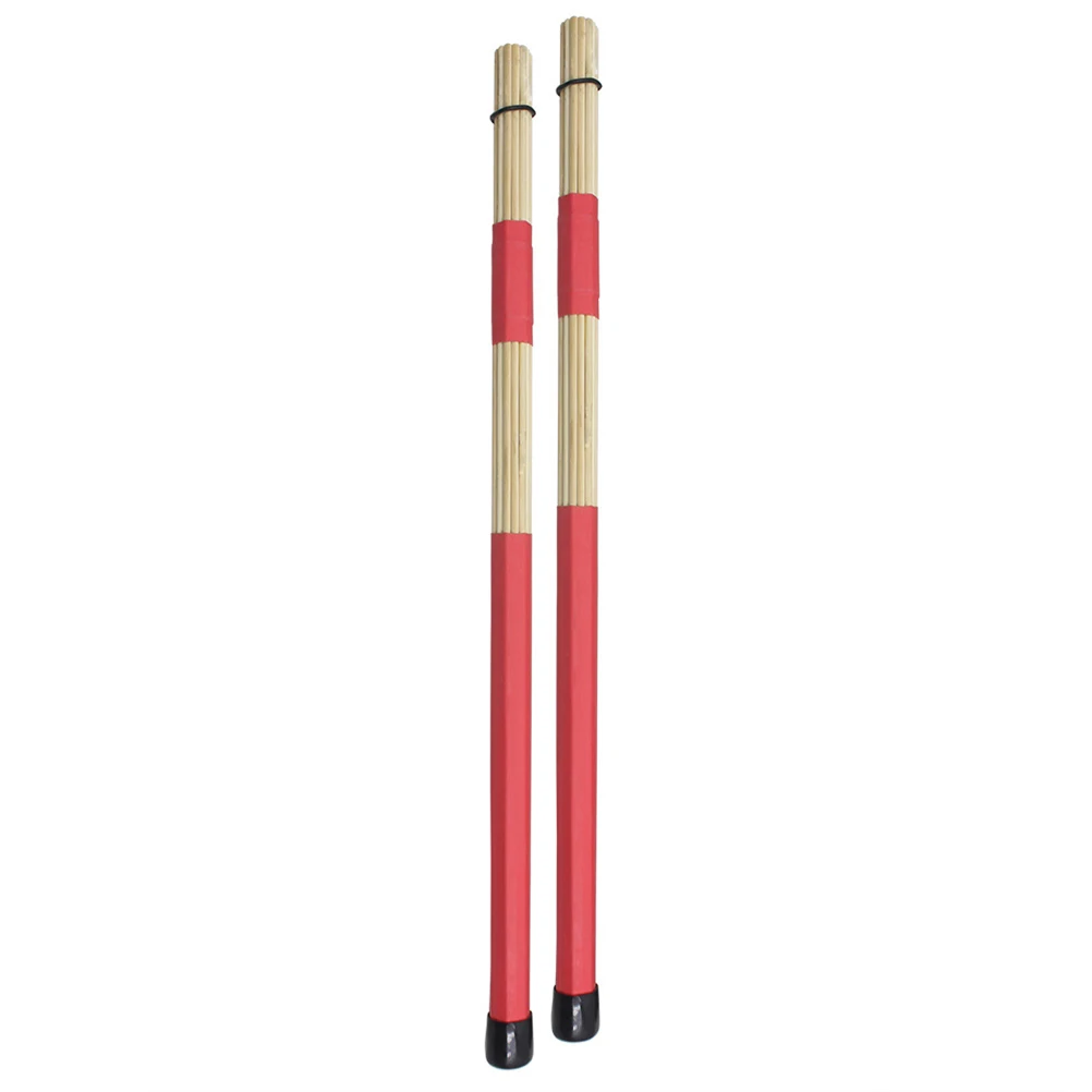 

2pcs Bamboo Sticks Rack Drums Wooden Drum Sticks Beams Instrument Parts Percussion Musical Instrument Accessories (Red)