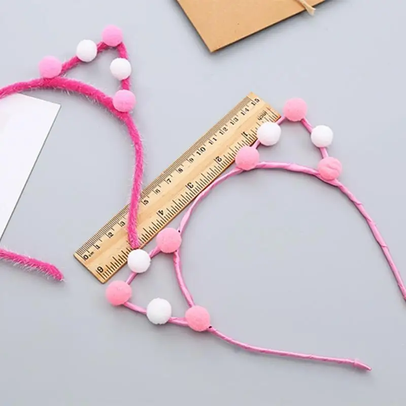 31BF Child Teenagers Cartoon Ear Headband Multi-color Carnivals Hair Hoop