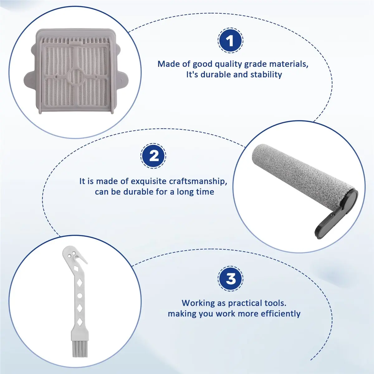 (A25M) For Roborock F25 / F25 ACE Wet/Dry Vacuum Cleaner Main Roller Brush HEPA Filter Replacement Parts