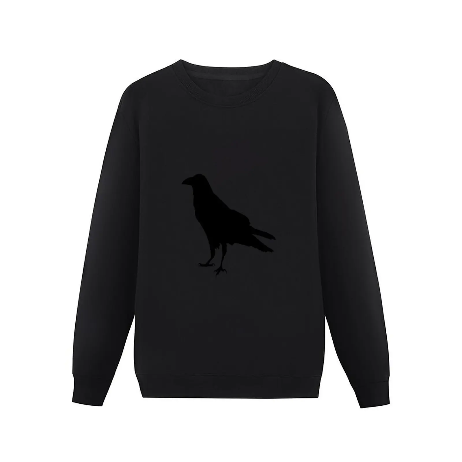 Black Raven Silhouette Illustration Crow Artwork Pullover Hoodie korean clothes anime clothes mens clothes oversize sweatshirt