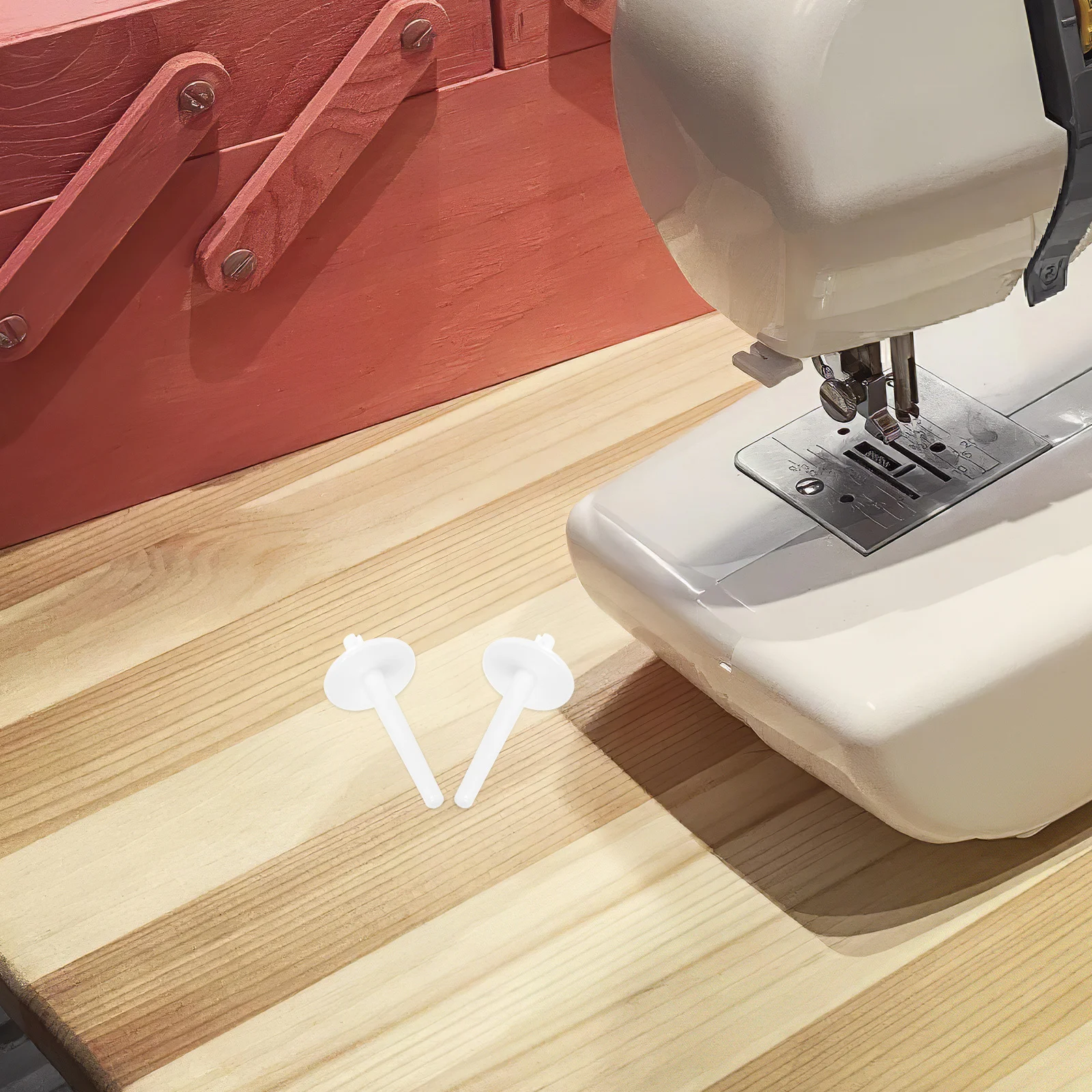 6pcs Sewing Machine Thread Holder Stand Replacement Spool Auxiliary Pin For Stable Stitching Plastic Spool Pin Cap Set