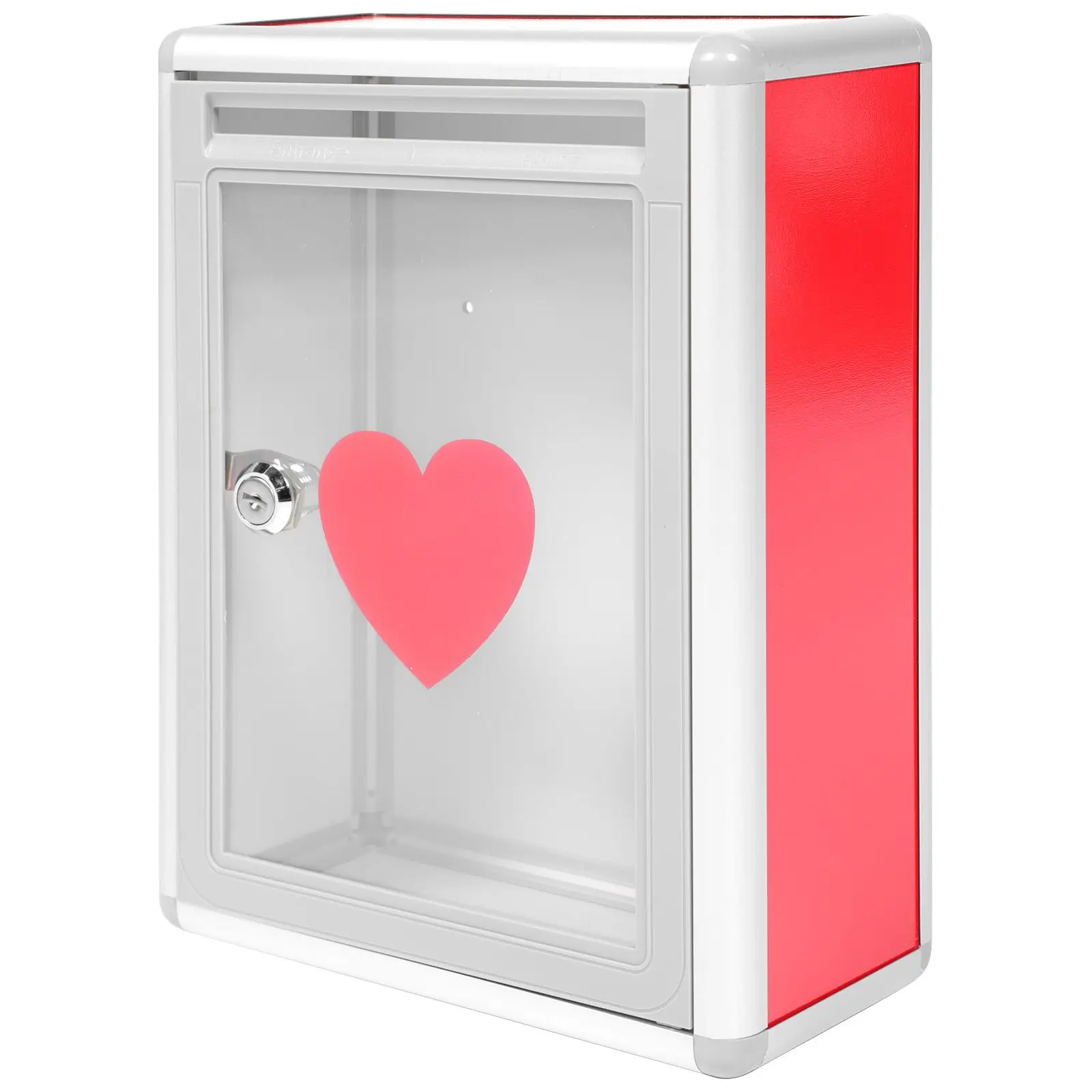 Aluminum for Donation Fundraising Collection Container with Sturdy Lock Transparent Design Storage Container