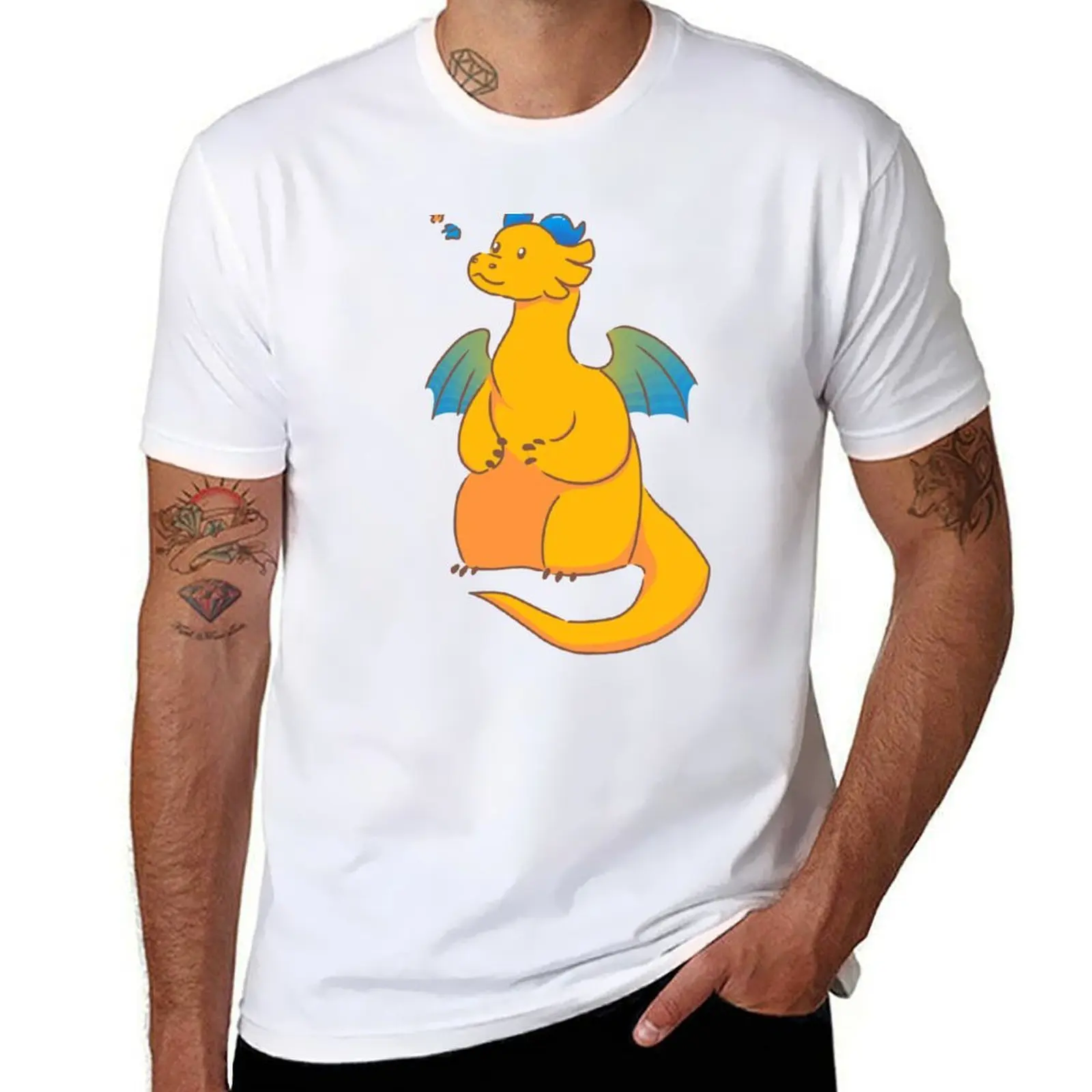 

Cute dragon T-Shirt t shirt man luxury man t shirt heavy cotton T-Shirt