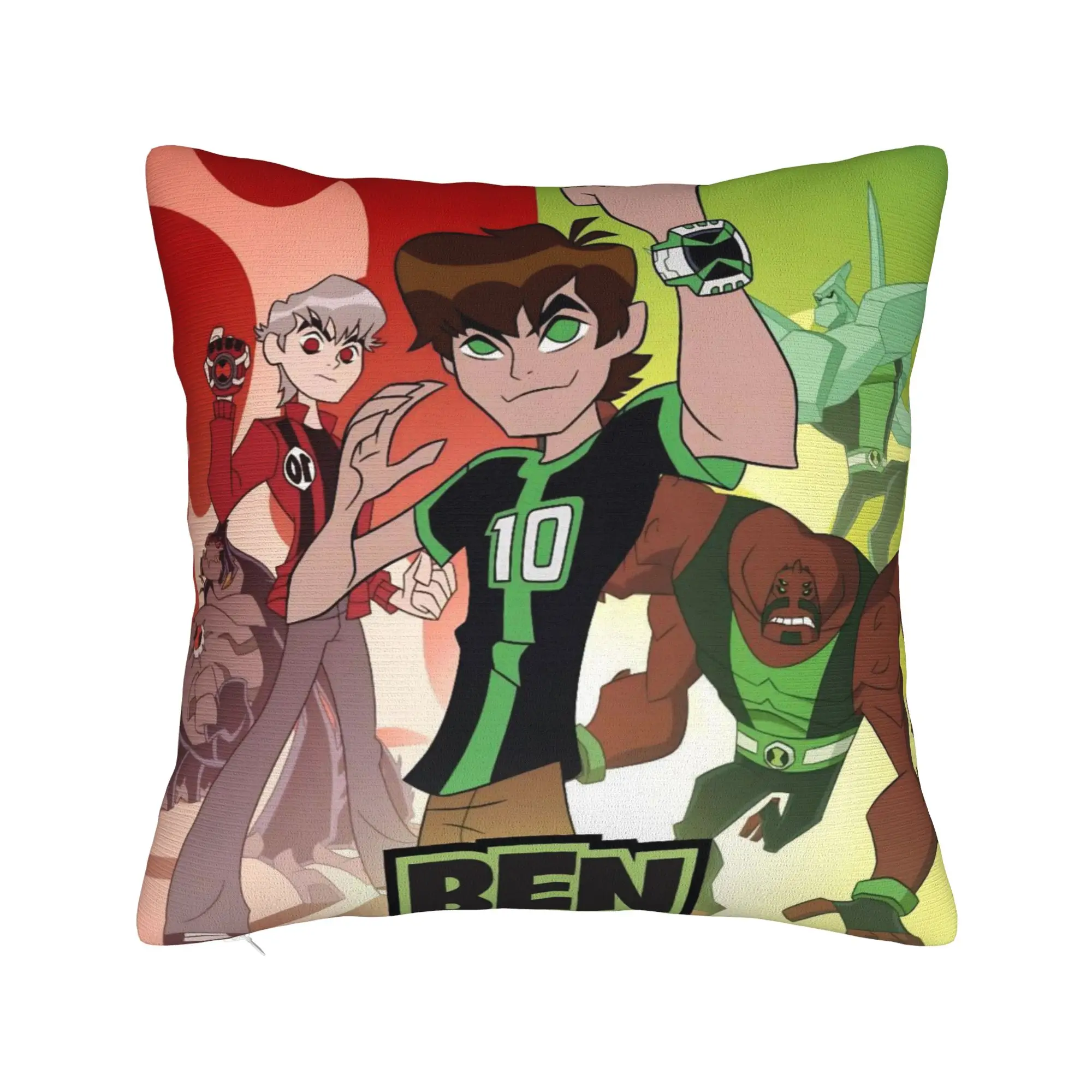 Decorative Pillowcase Ben 10 Anime Merch Home  Throw Pillow Case Cover Zipper Multi Size