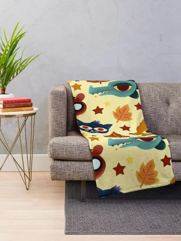 Night in the Woods Fall Pattern Throw Blanket Fashion Sofas Soft Plaid decorative Blankets