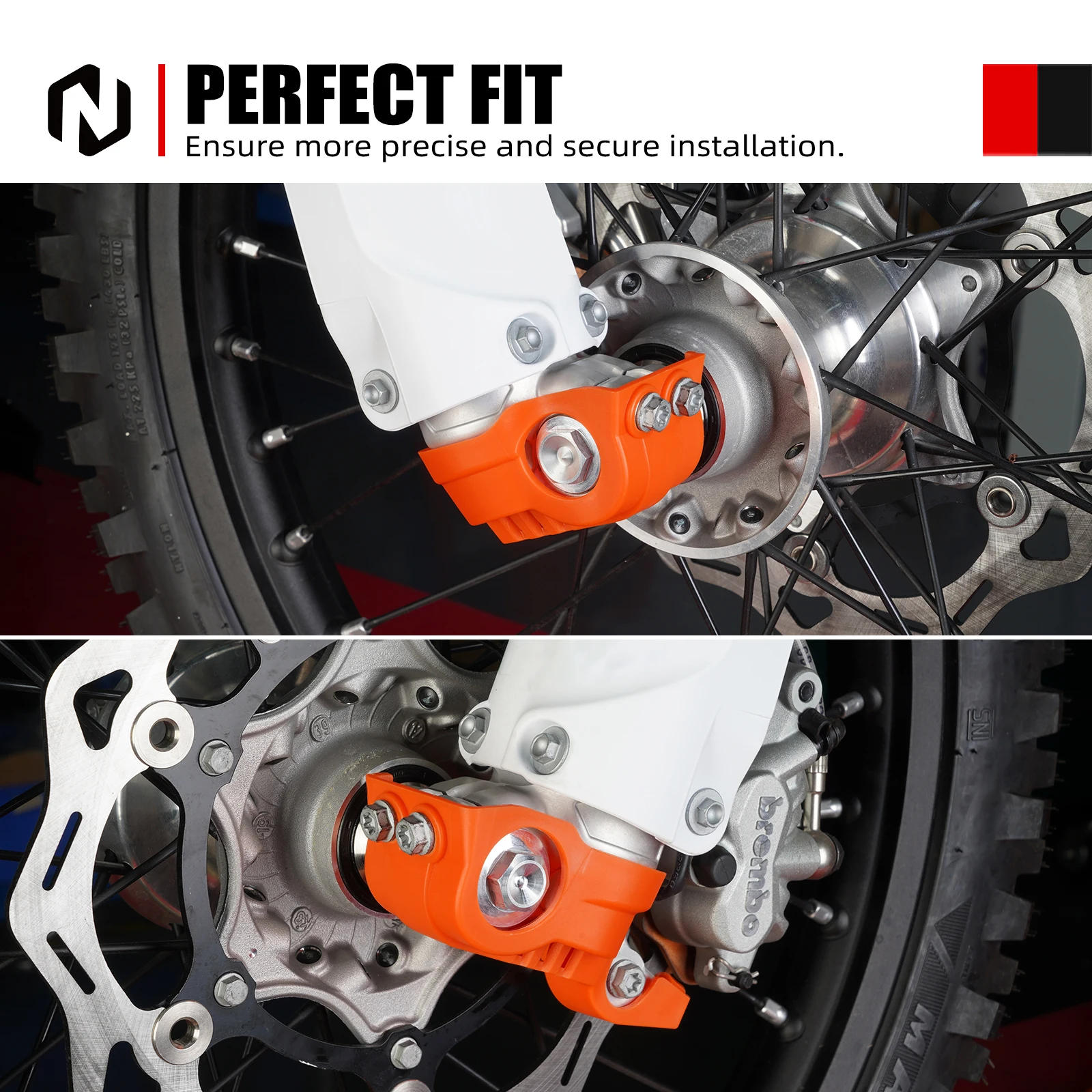 NICECNC para GasGas EC 300 EC 250 ECF 350 MC 125 MC250F EX 250 EXF 350 450 2021-2024 cubierta de zapatos de horquilla delantera para KTM EXC 300