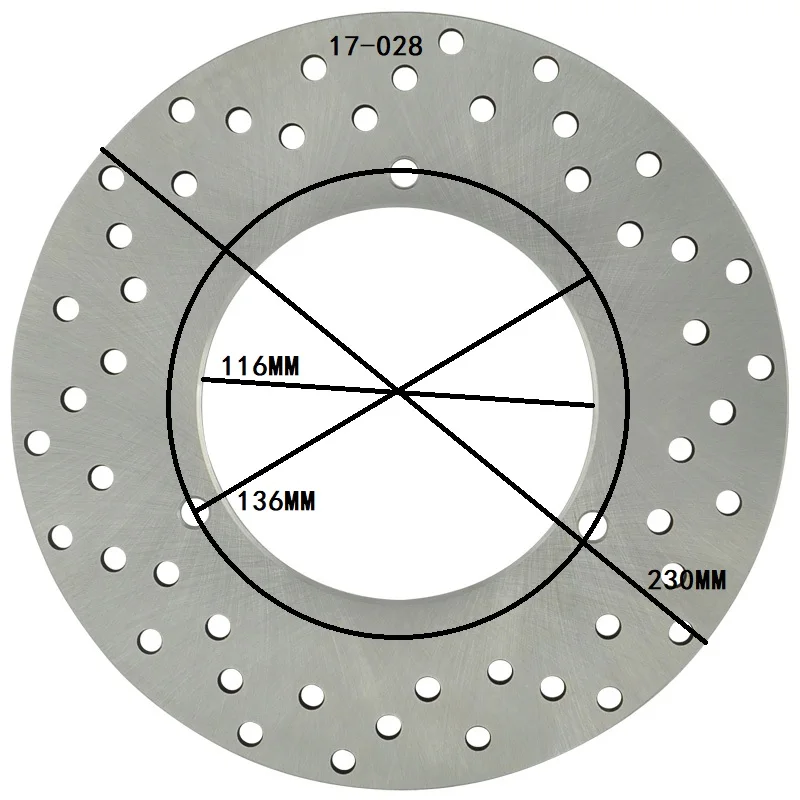 LOPOR 230MM Motorcycle Rear Brake Disc Rotor For YAMAHA YP250 1999-2007 YP 250 Majesty DX de Luxe ABS 2000-2003