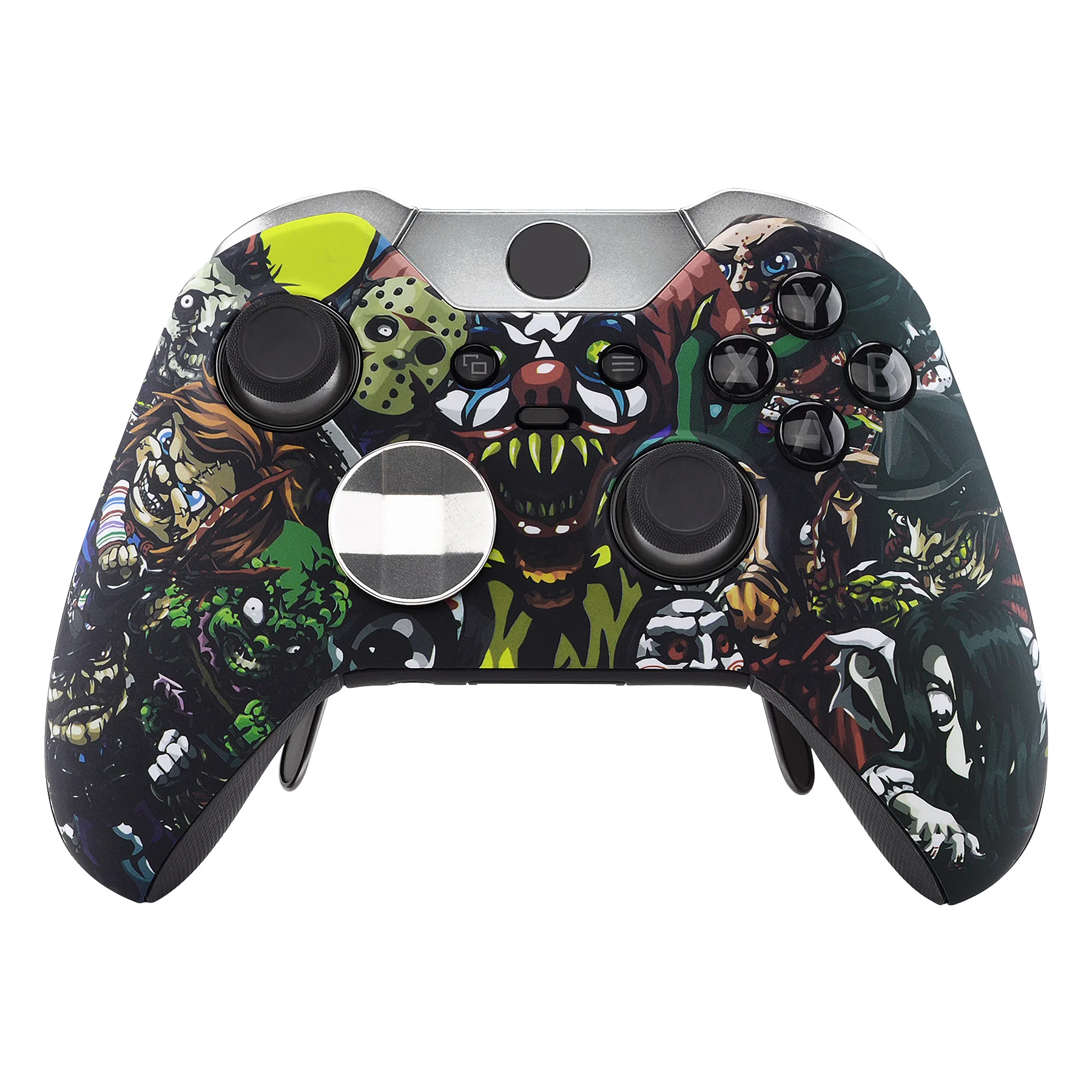 

eXtremeRate Front Housing Shell Faceplate Accessories for Xbox One Elite Controller with Accent Rings - Scare Party