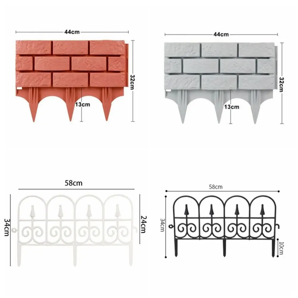 سياج حدود الحديقة على الطراز الأوروبي قابل للانحناء ومضاد للضغط وقابل للطي ونمط الطوب المقلد المقاوم للطقس