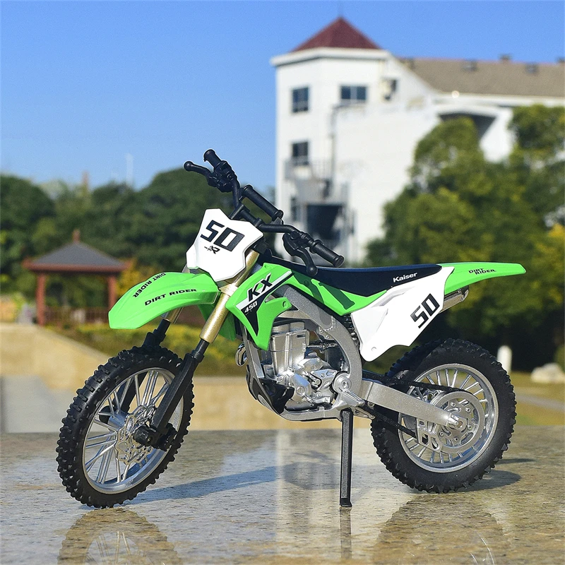 

1:12 Kawasaki KX450, модель гоночного мотоцикла из сплава, имитация литья под давлением, уличная модель мотоцикла для беговых лыж, детский подарок