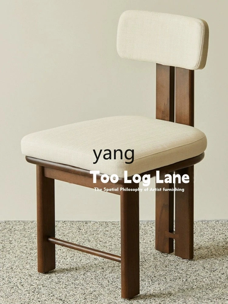 LHHM,  medieval style solid wood dining chair study dining table B & B backrest wabi-sabi