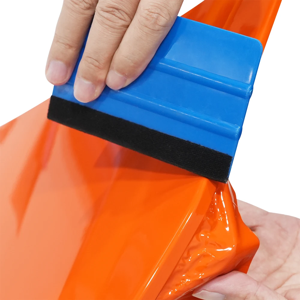 

Автомобильная наклейка, глянцевая оранжевая автомобильная клейкая виниловая пленка, ПЭТ-пленка для изменения цвета, пленка без пузырьков, автомобильные аксессуары, интерьер, внешний вид