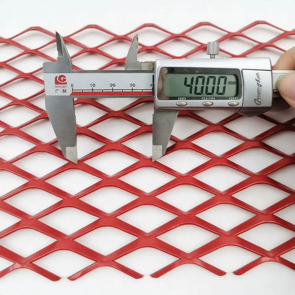 Aluminum Expanded Mesh Decorative Ceiling Cladding Diamond Design Metal Screen For Contemporary Building Interior Wall Panels