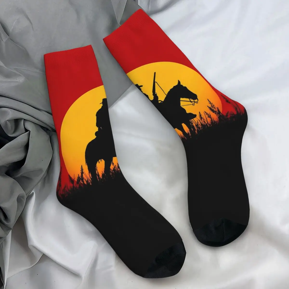 Couple Socks Red Dead Redemption Game Horse Stockings Winter Gothic Soft Breathable Socks Graphic Cycling Anti Bacterial Socks