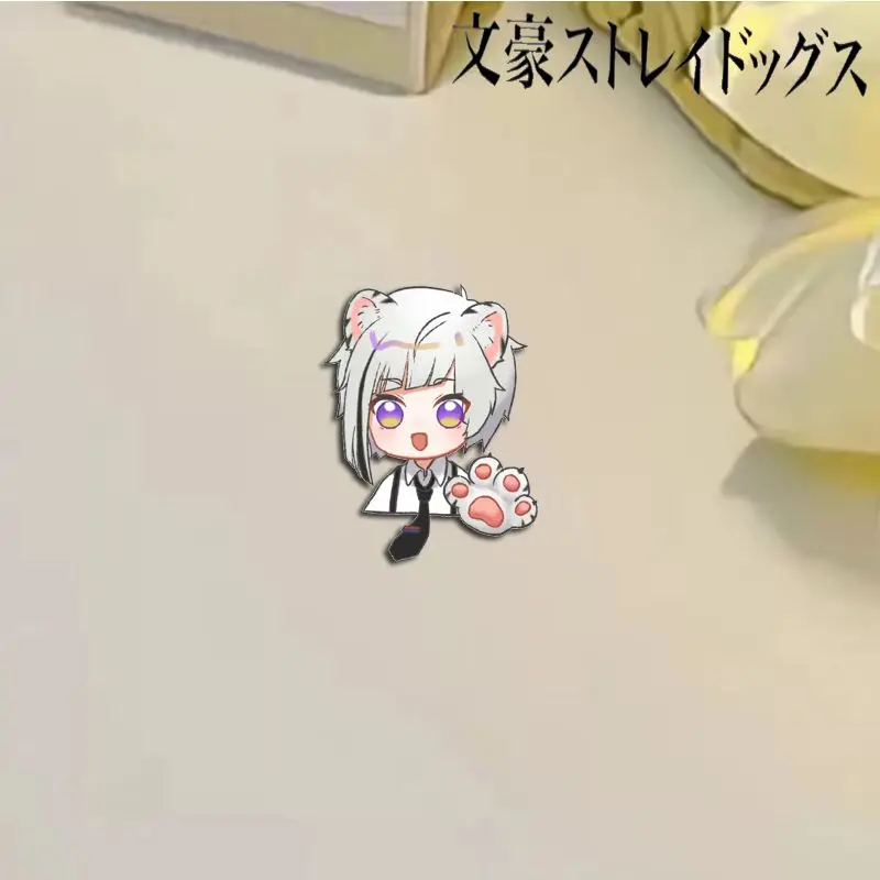 بروش شارة أنيمي أكريليك ، دبابيس كرتون ، ديكور ذاتي الصنع ، إكسسوارات ملابس حقيبة ظهر ، Dazai Osamu Nakajima Atsushi