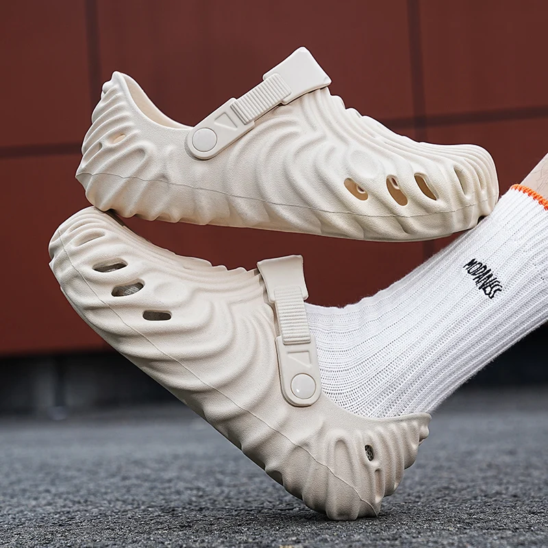 

Новые персонализированные мужские повседневные пляжные уличные противоскользящие и износостойкие тапочки из ЭВА с отпечатками пальцев