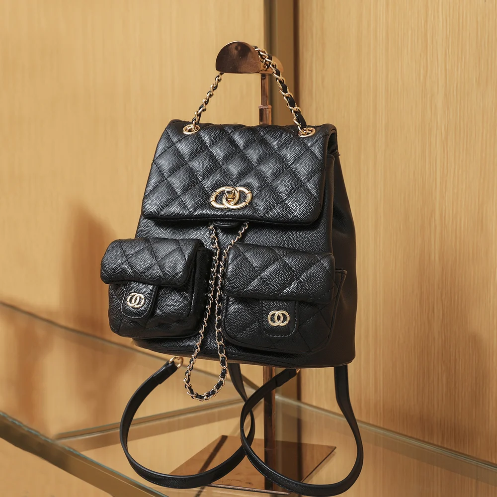 

Black Mini Versatile Women's Backpack With Advanced Sense, 2025 New Light Luxury Fashion Student Backpack, Classic Frog Bag