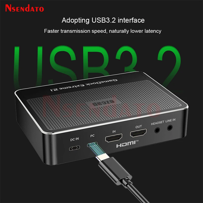 Ezcap364 GameDock エクストリーム 8K USB 3.2 タイプ C HDMI ビデオオーディオゲームキャプチャカード 4K 60hz PS5 カメラライブストリーミングレコーダー